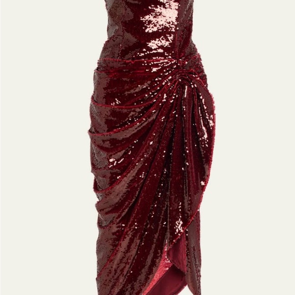 CINQ A SEPT
Shea Sequin Strapless Draped High-Low Gown - Picture 1 of 7